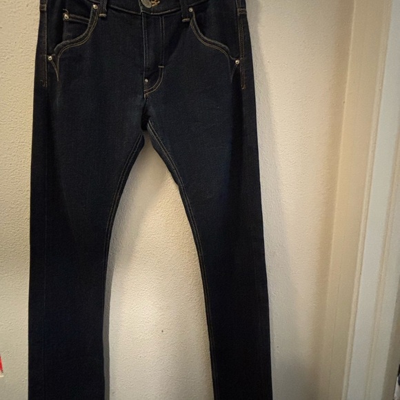 Lee Blue Straight Leg Jeans with Contrast Stitching W32 L30 - Picture 4 of 11